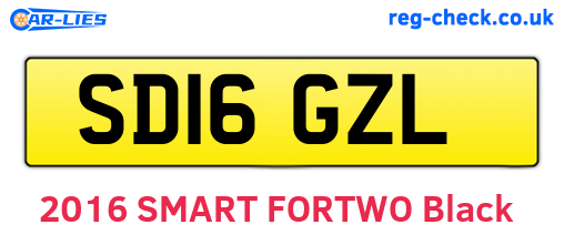 SD16GZL are the vehicle registration plates.