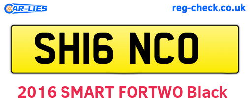 SH16NCO are the vehicle registration plates.
