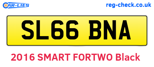 SL66BNA are the vehicle registration plates.