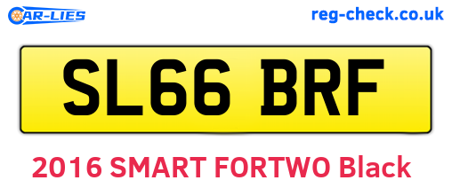 SL66BRF are the vehicle registration plates.