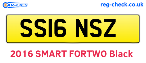 SS16NSZ are the vehicle registration plates.