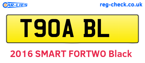 T90ABL are the vehicle registration plates.