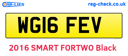 WG16FEV are the vehicle registration plates.