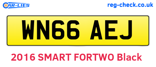 WN66AEJ are the vehicle registration plates.