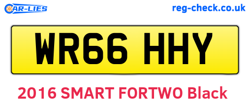 WR66HHY are the vehicle registration plates.