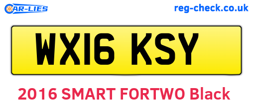 WX16KSY are the vehicle registration plates.
