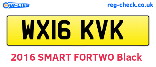 WX16KVK are the vehicle registration plates.