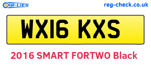 WX16KXS are the vehicle registration plates.