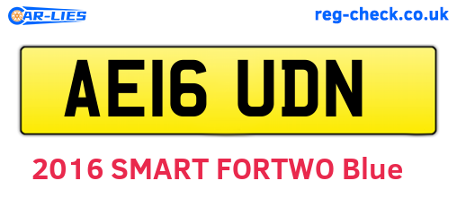 AE16UDN are the vehicle registration plates.