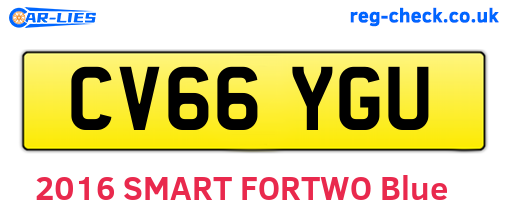 CV66YGU are the vehicle registration plates.