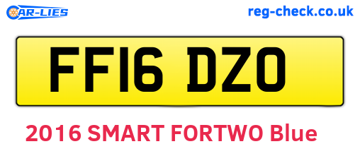 FF16DZO are the vehicle registration plates.