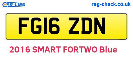 FG16ZDN are the vehicle registration plates.