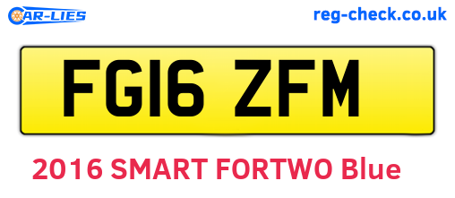 FG16ZFM are the vehicle registration plates.