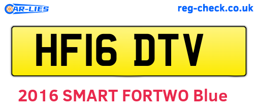 HF16DTV are the vehicle registration plates.