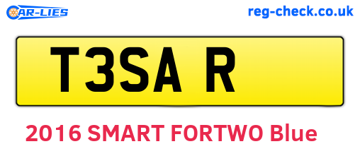 T3SAR are the vehicle registration plates.
