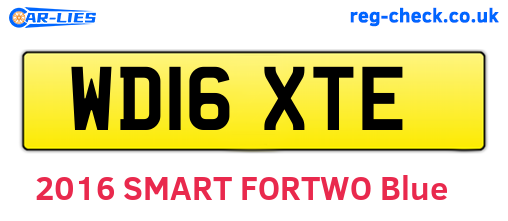 WD16XTE are the vehicle registration plates.