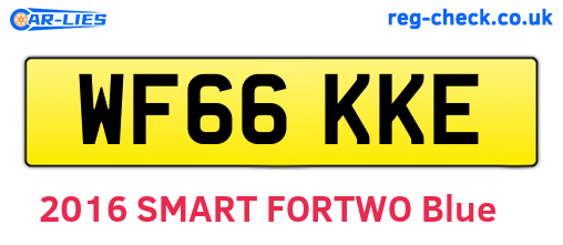 WF66KKE are the vehicle registration plates.