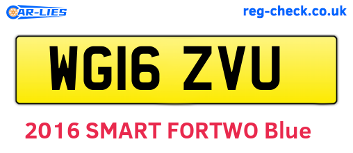 WG16ZVU are the vehicle registration plates.