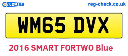 WM65DVX are the vehicle registration plates.
