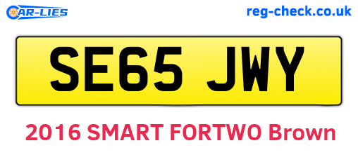 SE65JWY are the vehicle registration plates.