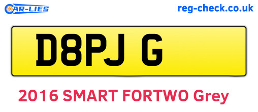D8PJG are the vehicle registration plates.