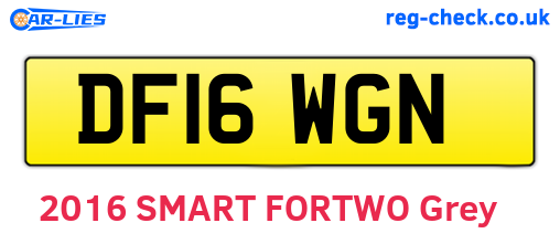 DF16WGN are the vehicle registration plates.