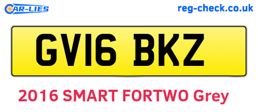 GV16BKZ are the vehicle registration plates.