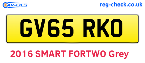 GV65RKO are the vehicle registration plates.