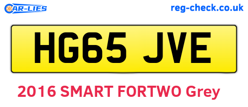HG65JVE are the vehicle registration plates.