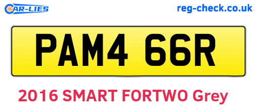PAM466R are the vehicle registration plates.