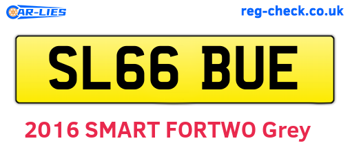 SL66BUE are the vehicle registration plates.