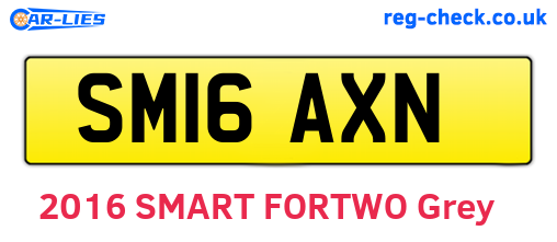 SM16AXN are the vehicle registration plates.