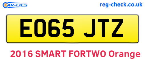 EO65JTZ are the vehicle registration plates.
