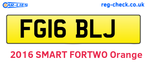 FG16BLJ are the vehicle registration plates.