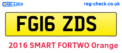 FG16ZDS are the vehicle registration plates.