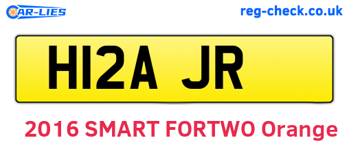H12AJR are the vehicle registration plates.