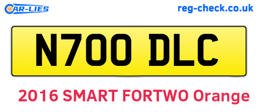 N700DLC are the vehicle registration plates.