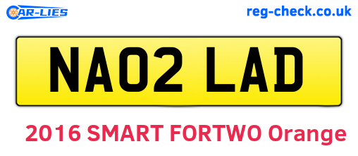 NA02LAD are the vehicle registration plates.