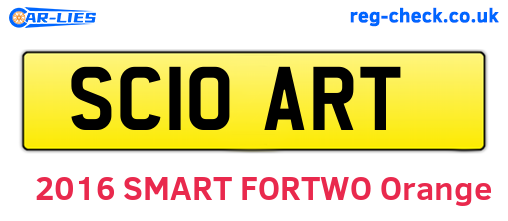 SC10ART are the vehicle registration plates.