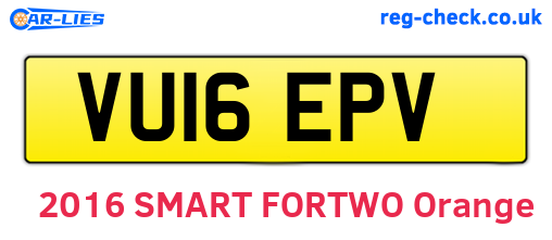 VU16EPV are the vehicle registration plates.