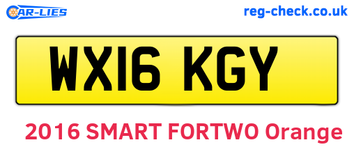 WX16KGY are the vehicle registration plates.