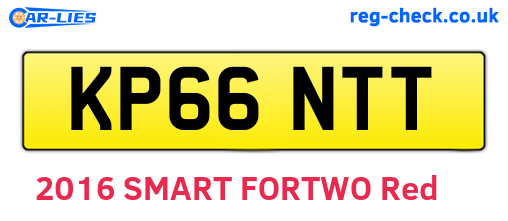 KP66NTT are the vehicle registration plates.