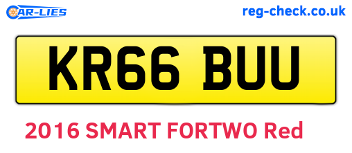 KR66BUU are the vehicle registration plates.