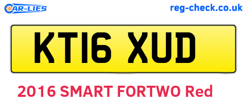 KT16XUD are the vehicle registration plates.