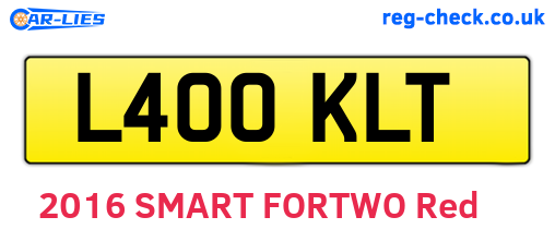 L400KLT are the vehicle registration plates.