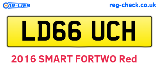 LD66UCH are the vehicle registration plates.
