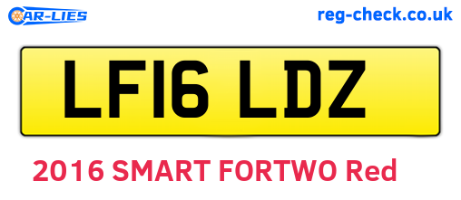 LF16LDZ are the vehicle registration plates.