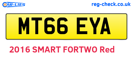MT66EYA are the vehicle registration plates.