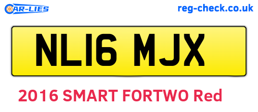 NL16MJX are the vehicle registration plates.