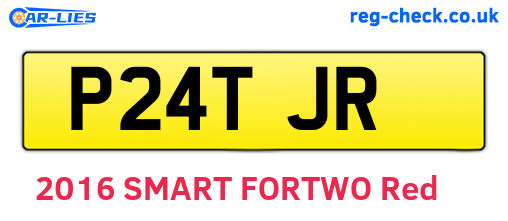 P24TJR are the vehicle registration plates.
